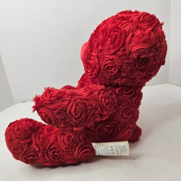 Build A Bear Red Roses Teddy Plush Stuffed Animal Toy - Picture 3 of 11